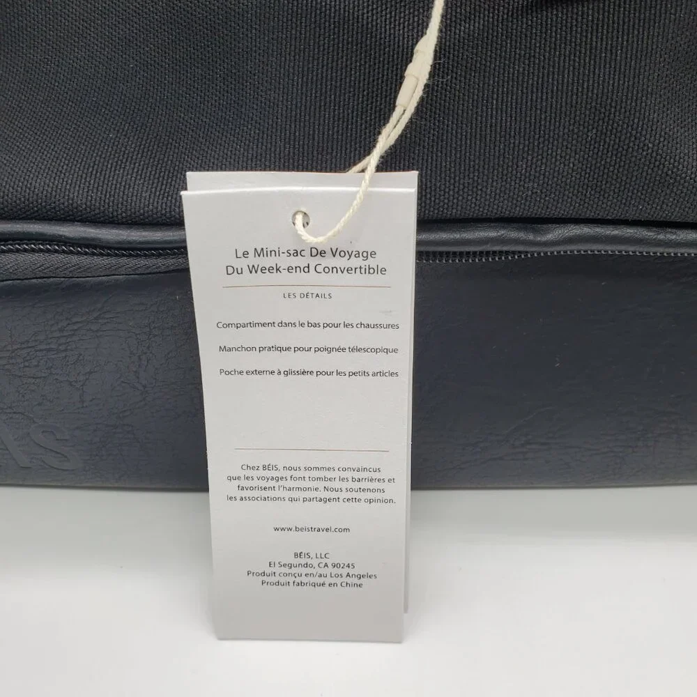 BEIS Carry On Weekender Convertible Mini | Weekender Bag Women Shoe Compartment - Picture 7 of 10